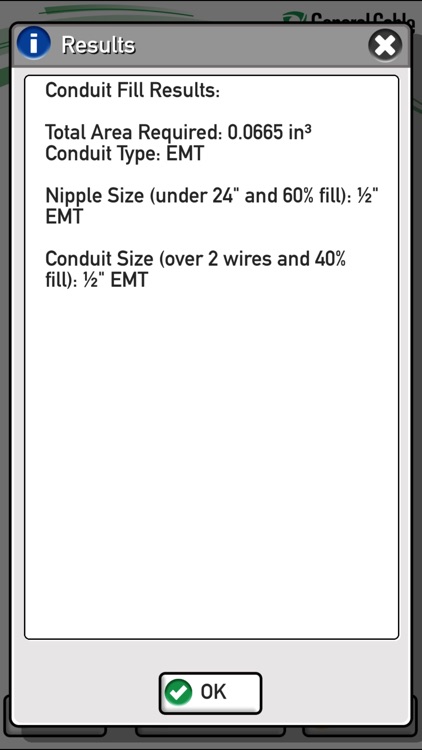 General Cable Conduit Fill screenshot-3