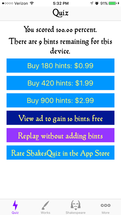 How to cancel & delete ShakesQuiz: Shakespeare quiz & complete works from iphone & ipad 2