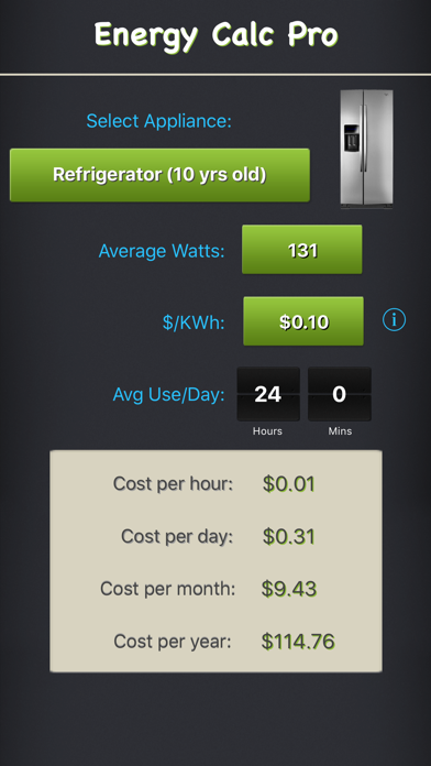 Energy Calc Pro - App... screenshot1