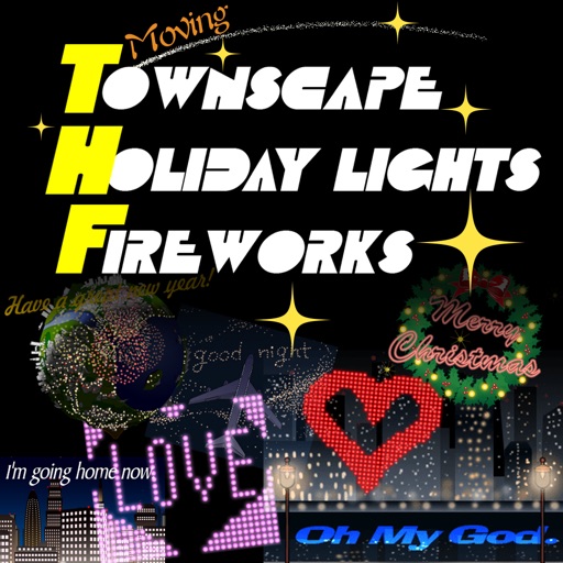 Moving! Townscape,Holiday light,Fireworks