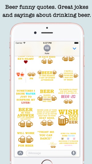 Funny Beer Quotes Stickers For iMessage(圖3)-速報App