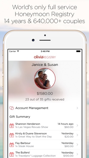 Olivia Honeymoon Registry(圖1)-速報App