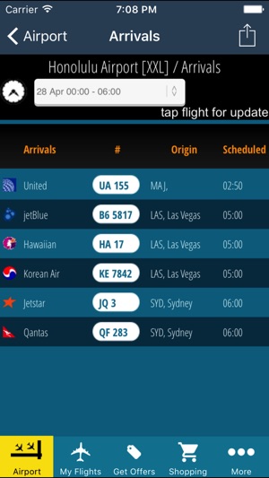 Honolulu Airport Info + Flight Tracker HNL(圖2)-速報App