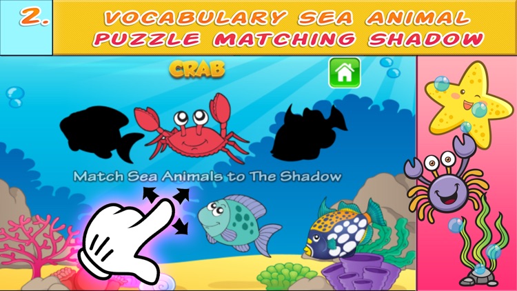 Learn English Vocabulary Sea Animal Coloring Pages