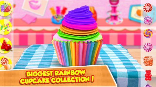 Cooking Colorful Cupcakes Game! Rainbow Desserts(圖3)-速報App