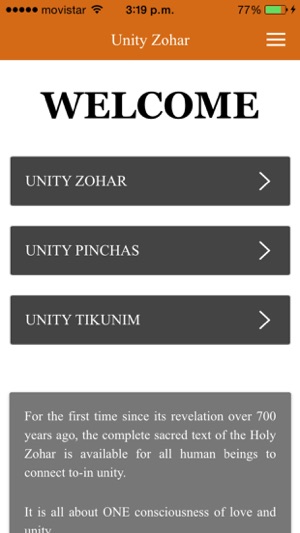 Unity Zohar App