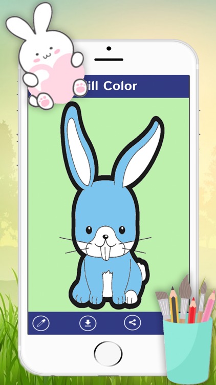 Cute Bunny Coloring Painting Book for kid