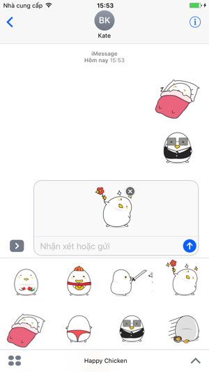 Happy Chicken - Animated Stickers And Emoticons(圖1)-速報App