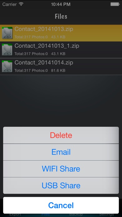 Contacts to Excelのスクリーンショット5 Contacts to Excelのスクリーンショット5