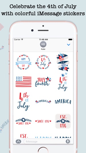 Animated 4th Of July Stickers For iMessa