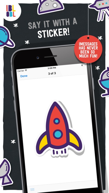 Ibbleobble Space Stickers for iMessage