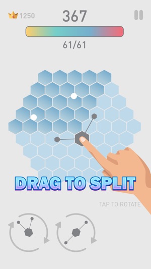 Hexagon Split - A scale hexa brain buster game(圖2)-速報App