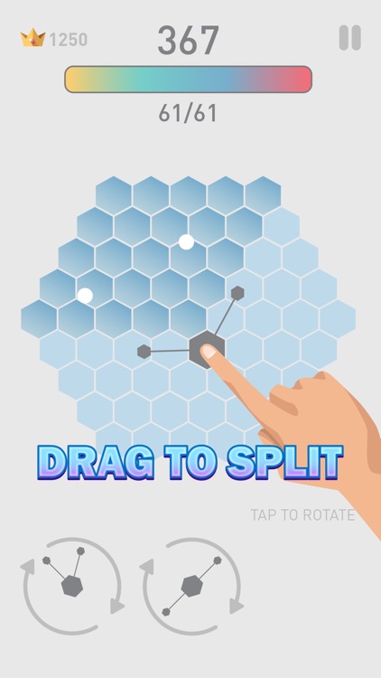 Hexagon Split - A scale hexa brain buster game