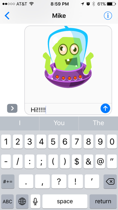 How to cancel & delete Alien Emojis from iphone & ipad 4