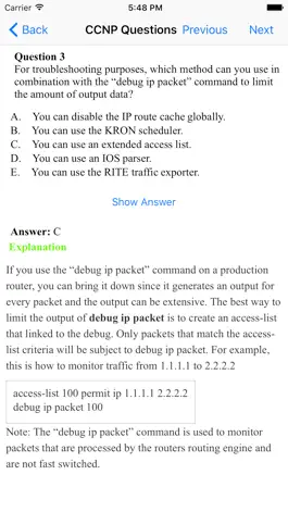 Game screenshot CCNP Question, Answer and Explanation mod apk