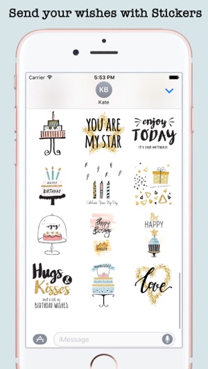 Happy Birthday Card Wishes For iMessage(圖4)-速報App