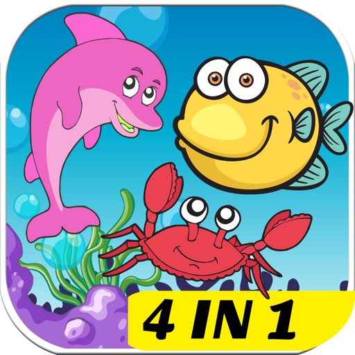 Learn English Vocabulary Sea Animal Coloring Pages by wasitta paengpant