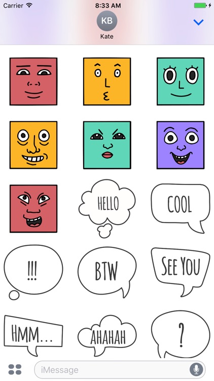 Artistic Squared Faces Emojis