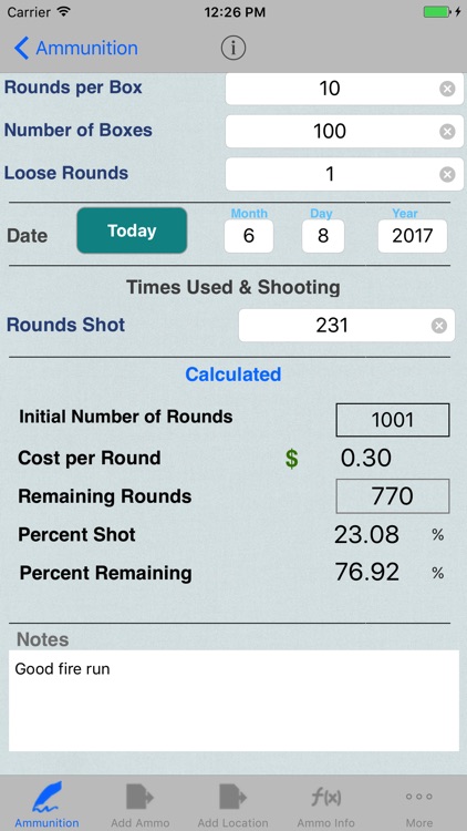 Ammunition Inventory & Ammo Catalog Calculator