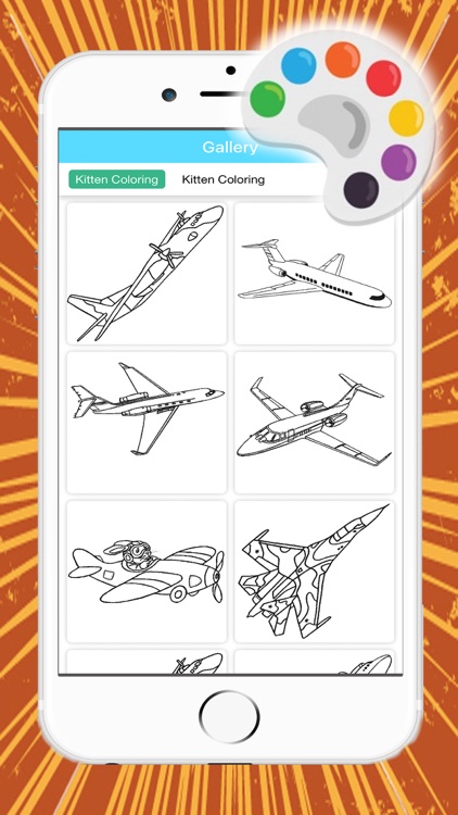 Air Plane Flight Coloring Book for kidออ screenshot-3