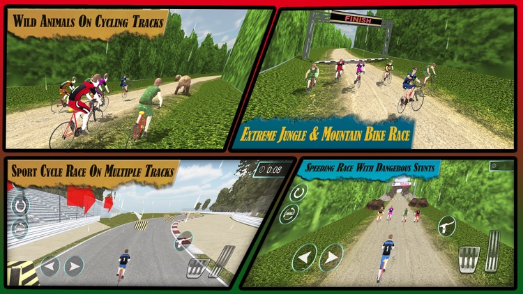 Fast track bicycle rider:The Jungle race Challenge