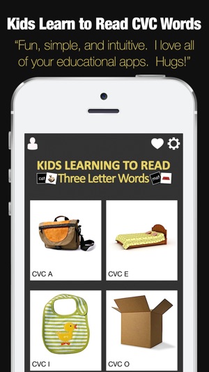 Kids Learning to Read - Three Letter CVC