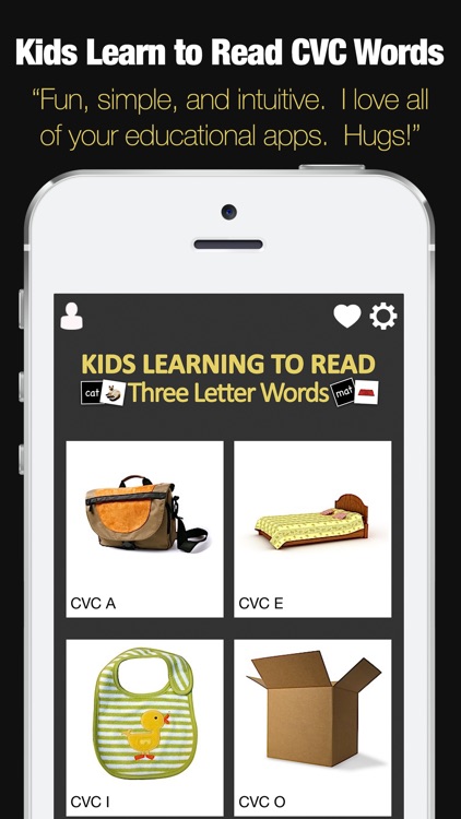 Kids Learning to Read - Three Letter CVC Words