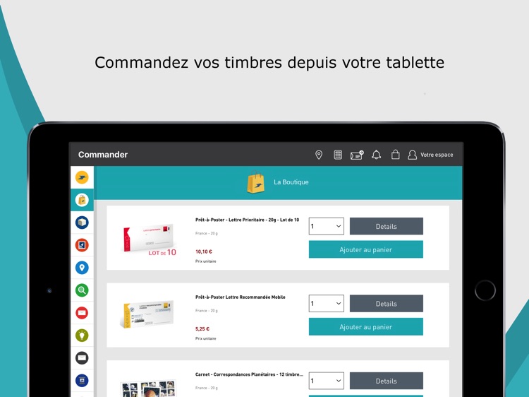 Commandez vos timbres depuis l'application La Poste - La Poste