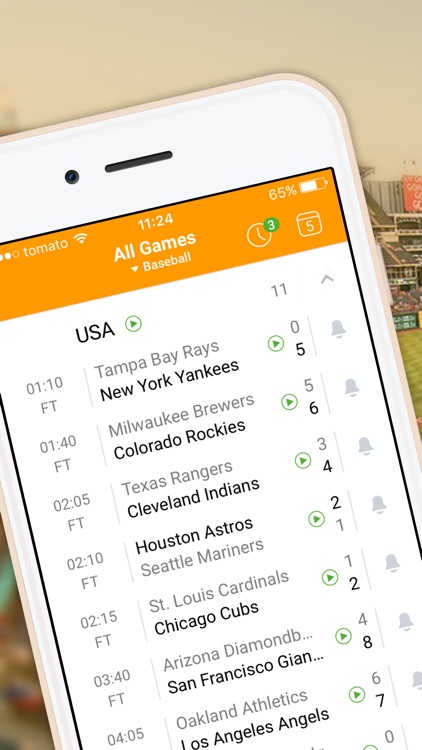 Live-Score app for MLB 2017