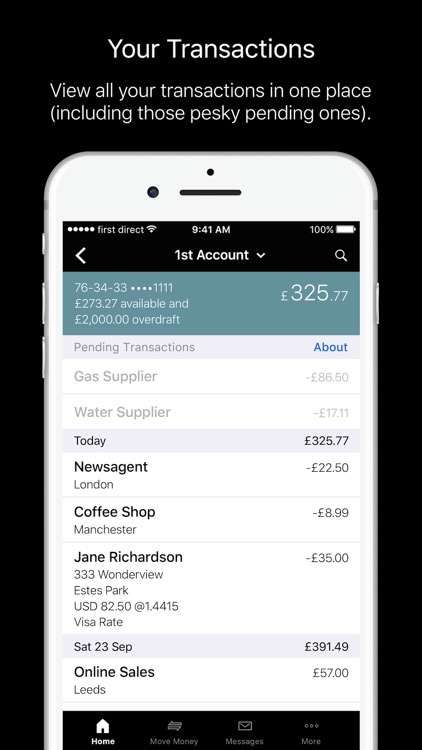 first direct Banking on the go