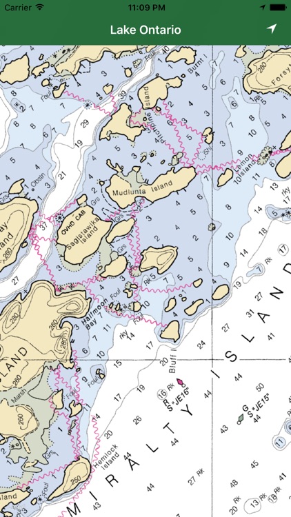 Marine: Lake Ontario offline GPS nautical charts screenshot-3