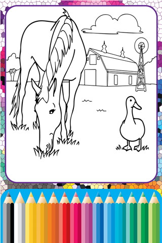 Coloring Cute Animal Farm fun doodling book screenshot 4
