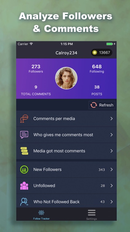 Follow Tracker: Likes & Followers Analytics Report