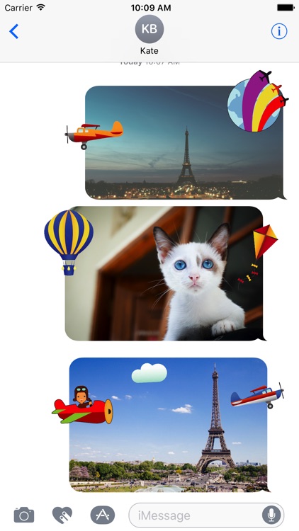 Animated Airplane Stickers