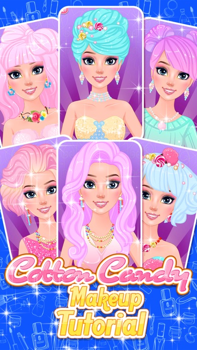Cotton Candy Makeup Tutorial - Games for kids screenshot 4