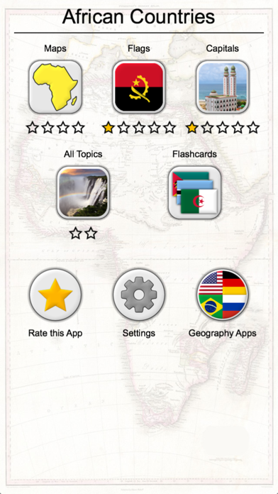 African Countries - Flags and Map of Africa Quiz Screenshots