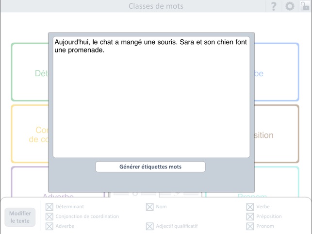 Outils pour l'école : Classes de mots(圖2)-速報App
