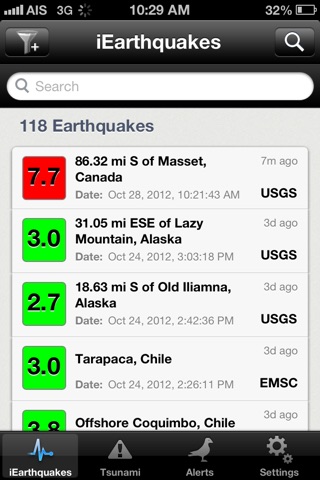 iEarthquake Lite screenshot 2