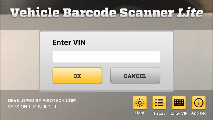 VIN Barcode Scanner LITE