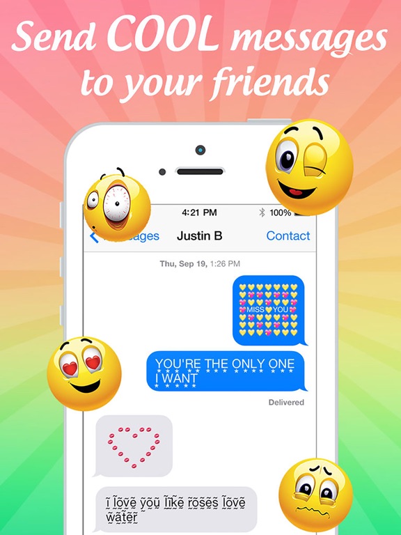 Emoji, Fonts, Emoticons for text message, commentsのおすすめ画像1