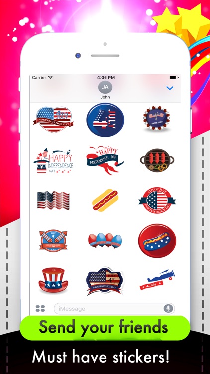 USAmoji - 4th Of July Stickers For Photos