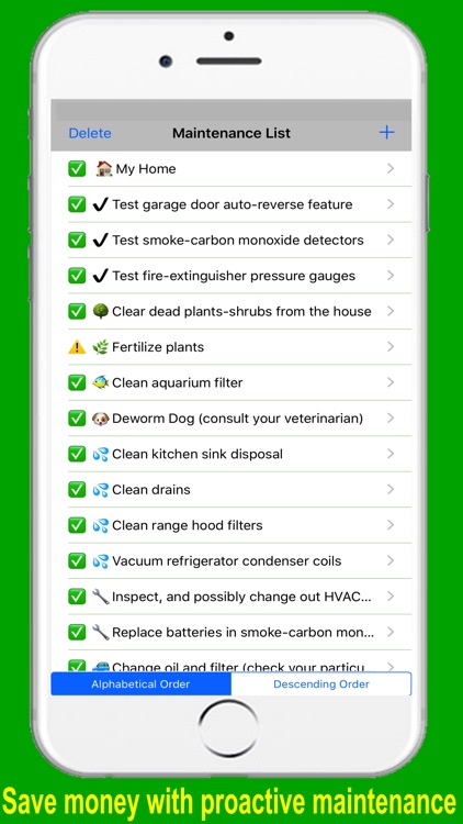 HomeMaint - Home Maintenance , Handyman Checklist