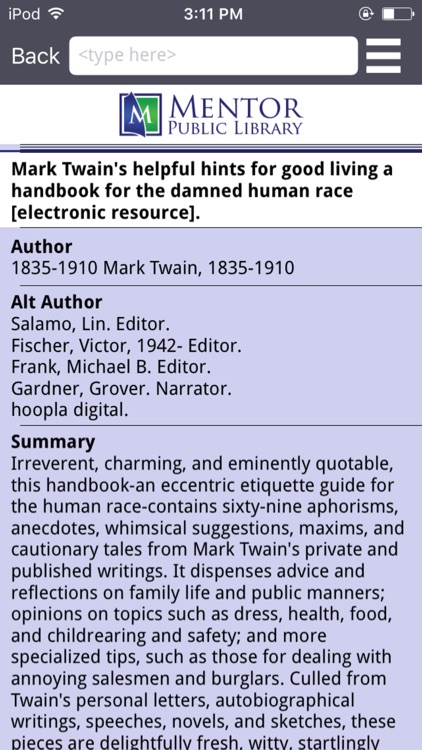 Mentor Public Library Mobile