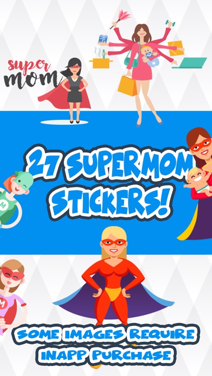 Super Mom Mothers Day Stickers for Messaging