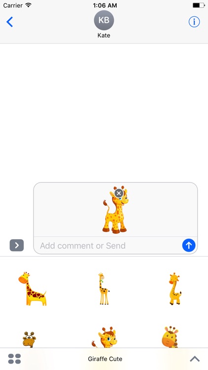 Giraffe Cute - Giraffe Stickers And Emoji
