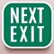 Need to know how far it is to the next rest stop or which exits have gas or food