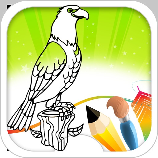 Bird Coloring Book Icon