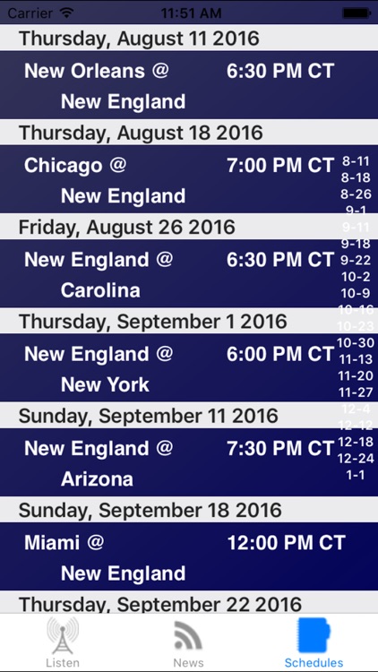 New England Football - Radio, Scores & Schedule screenshot-3