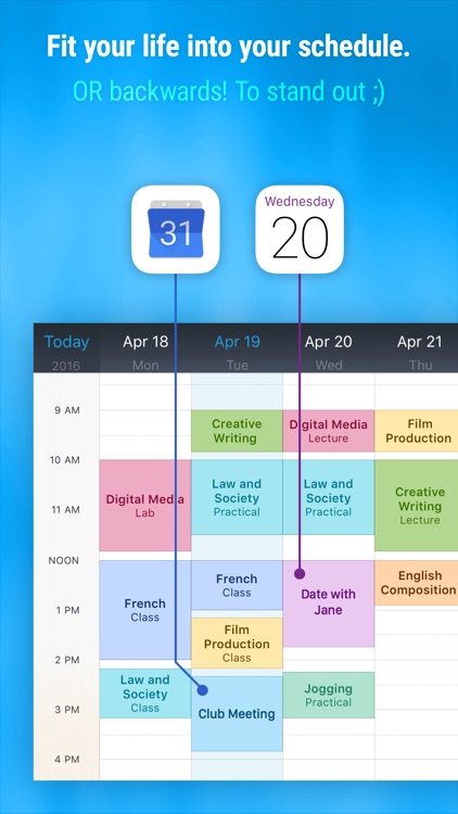 istudiez pro calendar export