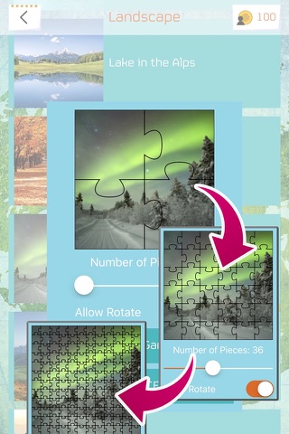 Puzzles - breathtaking sceneries - náhled